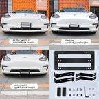 For Tesla Model 3 Y 2023 2024 Update Car Lifting License Plate Frame Portable American Standard Interior Parts Accessories