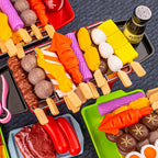 Kids Pretend Play Kitchen Toys Simulation Food Barbecue Cooking Toys Children Educational Play House Interactive Girl Toys Gift