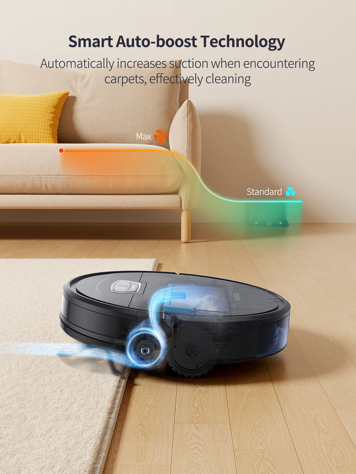 Honiture Robot Vacuum Cleaner 6000pa Strong Suction Self-Charging App&Remote&Voice Control 3 in 1 Robot Vacuum and Mop Combo