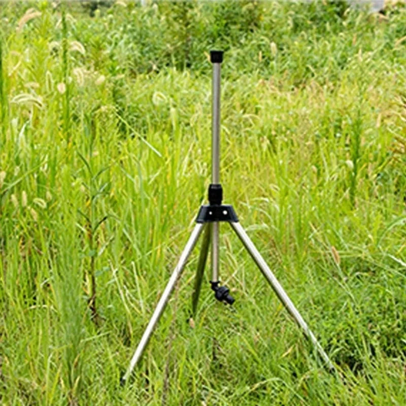 360 Rotary Irrigation Sprinkler Head with Tripod Telescopic Support Automatic Rotating Sprayer Garden Lawn Watering Sprinkler