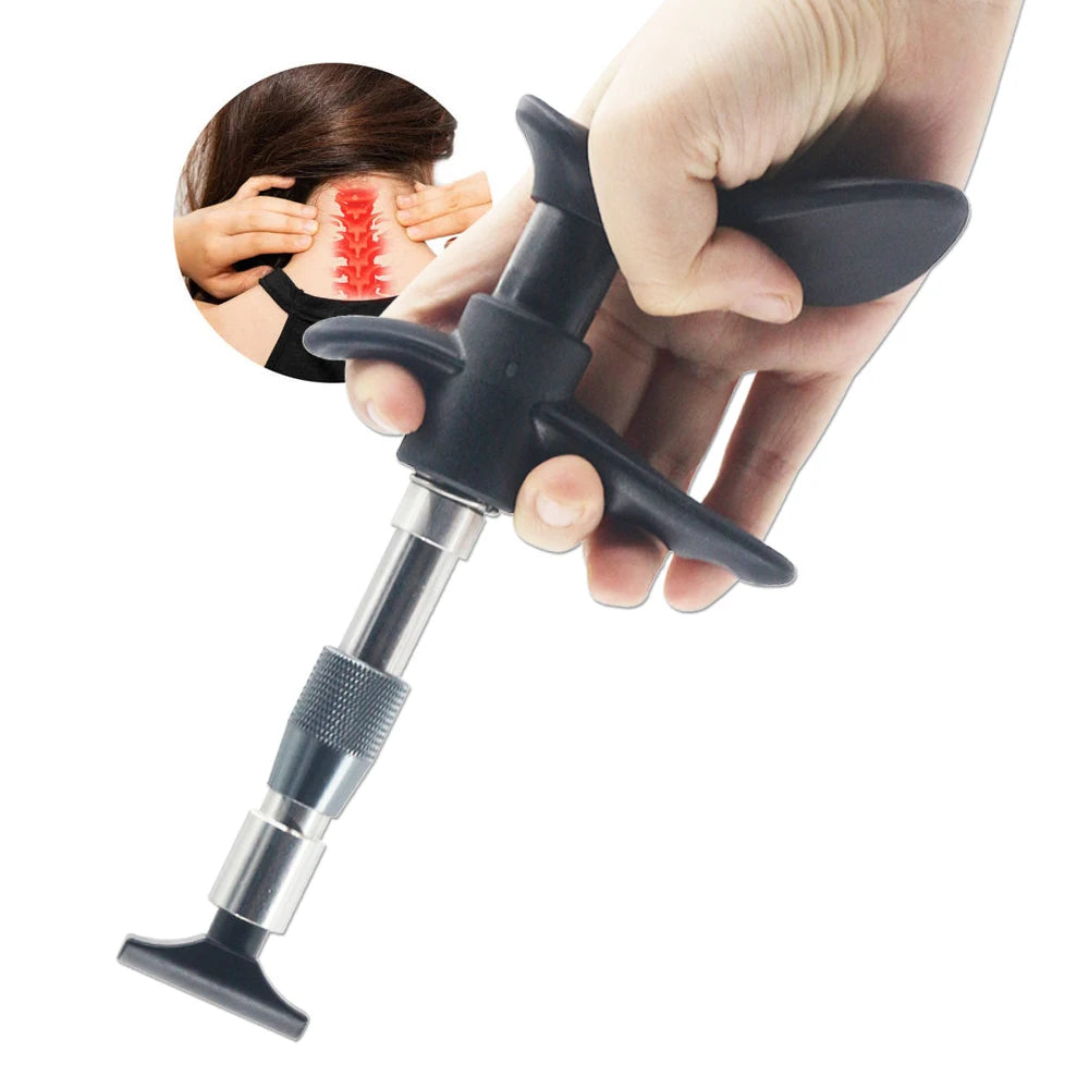 Chiropractic Adjusting Tool Manual Activation Therapy Spine Correction Tool 4 Heads Chiropractic Gun Spinal Adjustment New