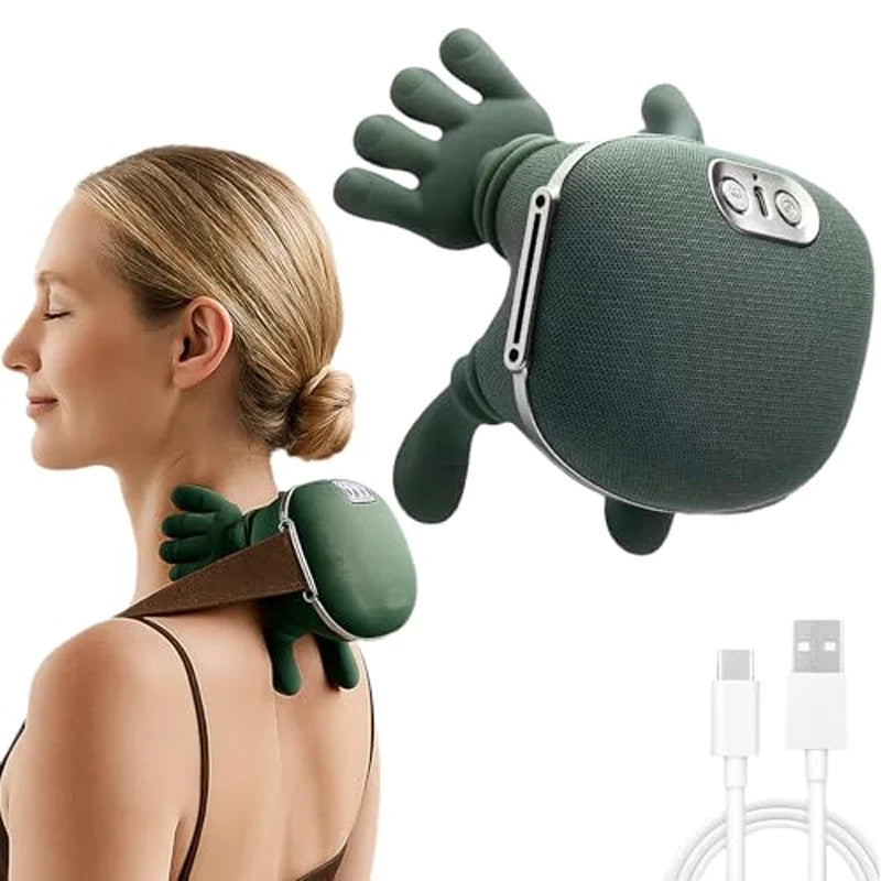 4D massage device simulates manual massage, provides deep tissue pain relief, and is a portable electric massage device