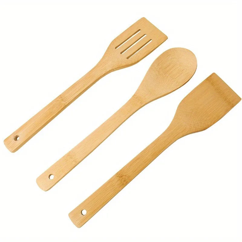 Kitchenware Set Bamboo Spatula Spoon Non-Stick Cooking Spatula Bamboo Spatula Cooking Utensils