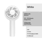 New Portable Handheld Fan 3 Gear Wind Power Angle Adjustable Large Win