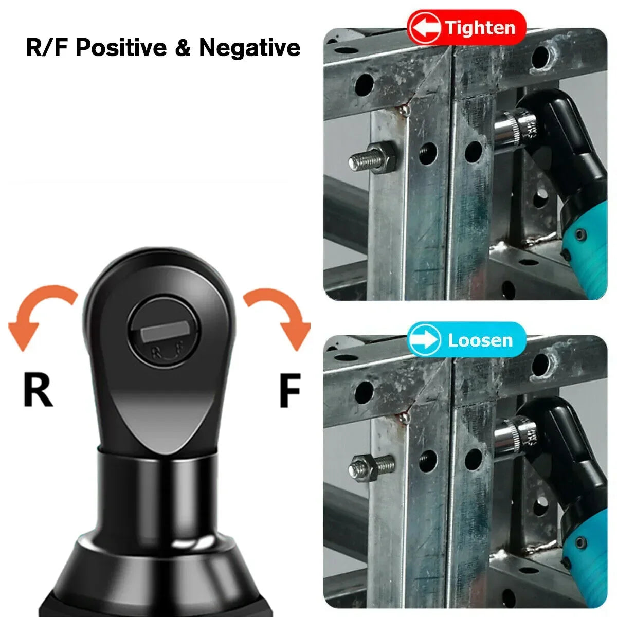 JAUHI 12V Cordless Electric Wrench 3/8'' Right Angle Ratchet Wrench Angle Drill Screwdriver Removal Screw Nut Car Repair Tool