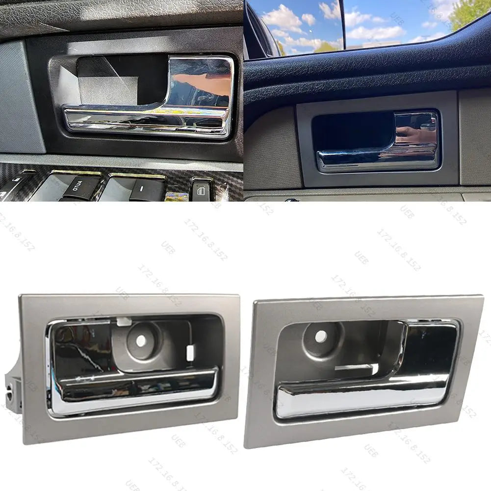 Car Door Interior Handle for Ford F150 Left/Right Chrome Lever Inner Handle F-Series F150 2009-2014 9L3Z1522600CB/9L3Z1522601CB