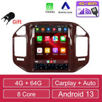 For Mitsubishi Pajero V60 V68 V73 1999-2006 Tesla style Screen Android 13 Carplay Car Radio Multimedia Player Navigation Auto