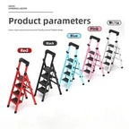 Home ladder stool folding zigzag ladder anti slip pedal ladder indoor