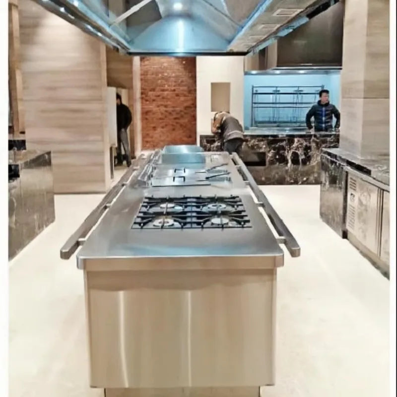 Commercial Kitchen Single Burner Gas Wok Range with One Rear Pot Chinese Cooker Equipment for Restaurant Catering Custom