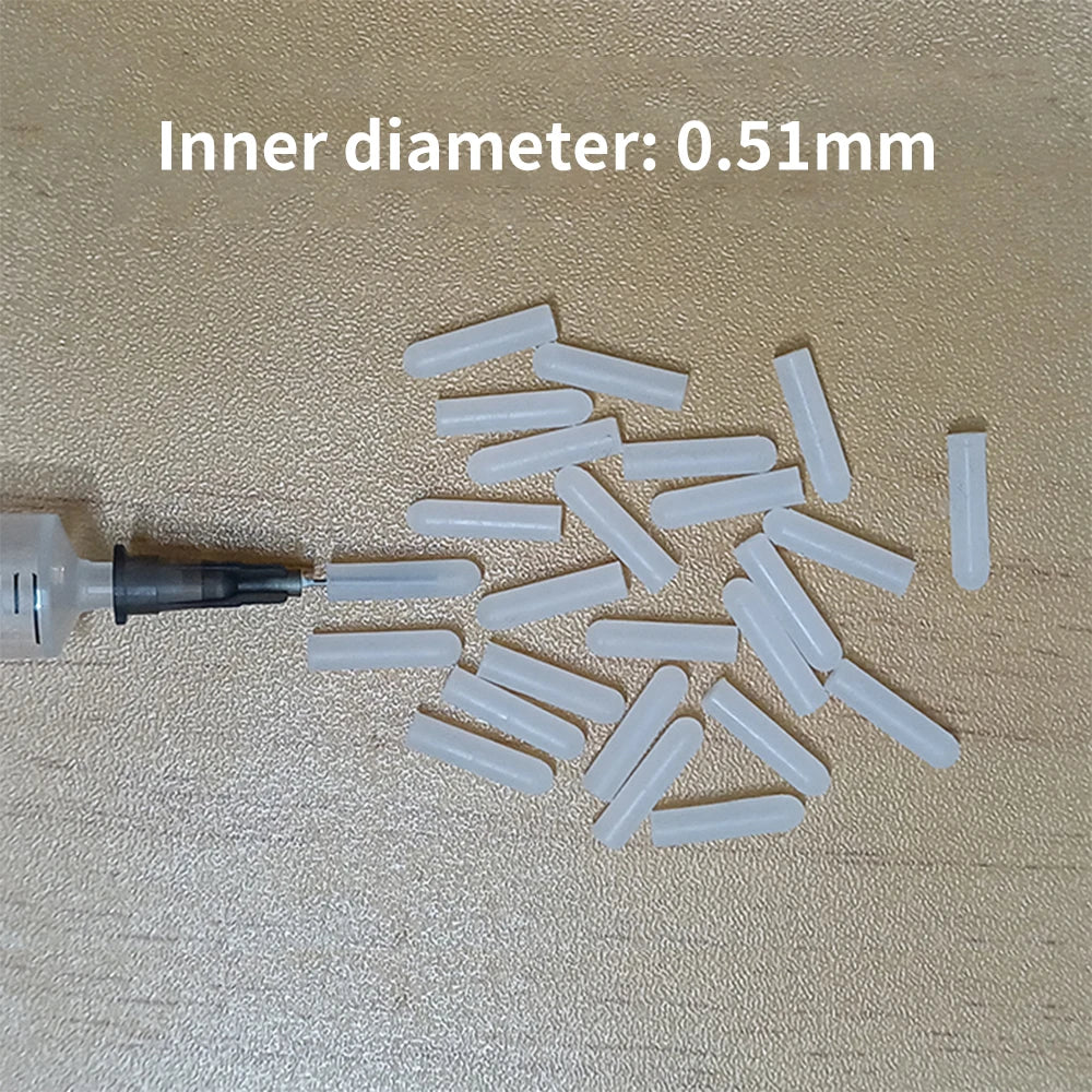 50pcs Dispensing Needle Protective Cover Silicone Needle Protective Cover Electronic Accessories Syringe Needle Silicone Cap