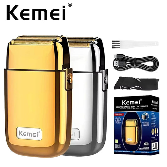 Kemei Tx1 Rechargeable Metal Housing Electric Shaver For Men Hair Beard Electric Razor Bald Head Shaving Machine Barber Tool