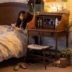Girl Bedroom Dresser Eithe Drawers Box Stool Women Small Hotel Dressing Table Storage Makeup Wooden Comoda Pra Quarto Furniture
