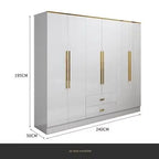 White Gold Wardrobe Designer Clothes Waterproof Children Wardrobe Organizers Nordic Vestidor De Armario Abiertos Hotel Furniture