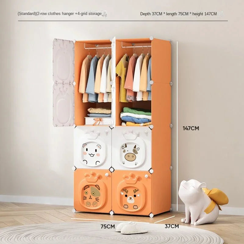 Partitions Bedroom Folding Economic Designer Wardrobe Modern Space Saving Clothes Cabinets Simple Dressers Cube Hotel Furniture