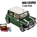 Mini Classic Green Car Model Building Blocks Toy Compatible with 10242