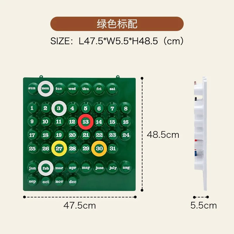 Euroway Ringdate Calendar Medieval Creative Perpetual Calendar Celebrity Home Decor Ornament Props Ultra-thin Plastic-CN
