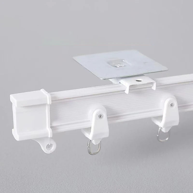 Non Punching Self-adhesive Curtain Track Flexible Bendable Wall Or Ceiling Installation Window Room Divider RV Curtain Track