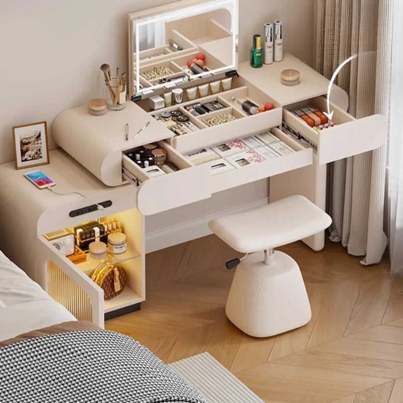 Comfortable for Bedroom Sets Small Vanity Vanity Makeup Toilet Chair Office Dressing Table Set with Mirror Dresser Tv Stands