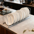 Kitchen Bowl Dish Organizer Stainless Steel Thick Walled Kitchen Dish Storage Rack Household Tableware Storage Stand Accessories