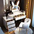 Modern Luxury Vanity Table Storage European Big Study Corner Women Organizer Dressing Table Girl Penteadeira Chinese Furniture
