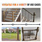 VEVOR Staircase Metal Balusters Galvanized Steel Decorative Banister Spindles with Hollow Baskets Spiral Stair with Shoes Screws