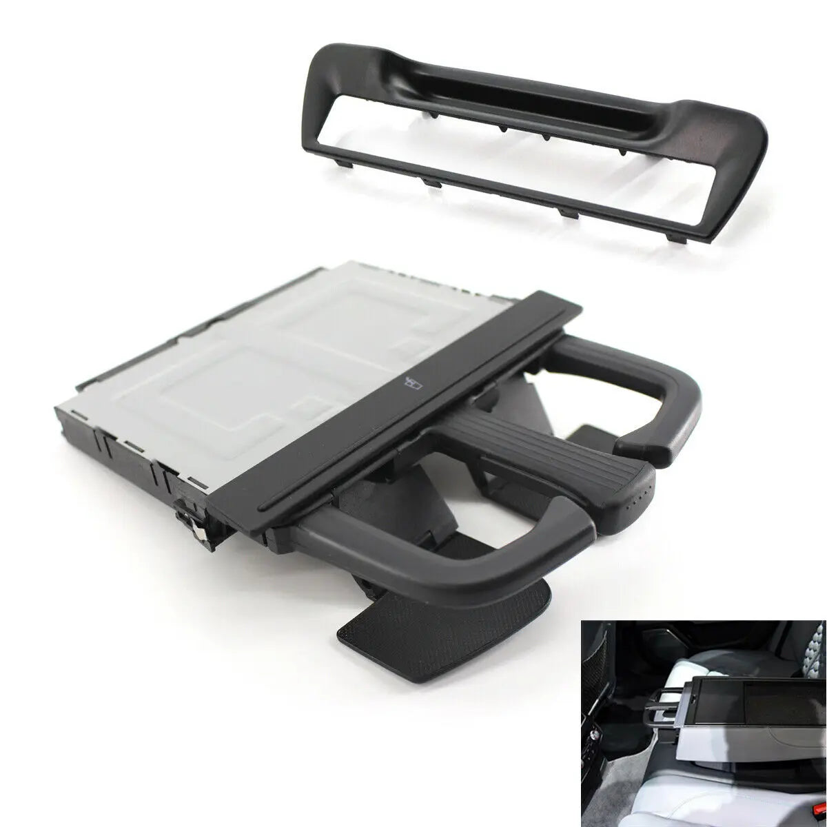 Rear Armrest Cup Holder Surround Trim Set Black Fit for-Audi A6 / A7 2011-2016 8P0885995B 6PS / 4G8863289A 4PK