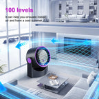 Portable Desktop Fan USB Charging Silent Office Desktop Digital Displa