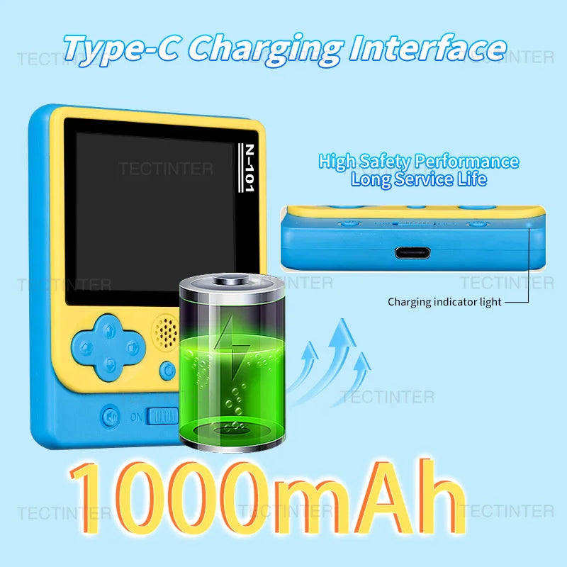 N101 Mini Retro Handheld Game Consolas Video Game Console 2.5 Inch Screen Portable Pocket Video Player Built-in 319 Classic Game