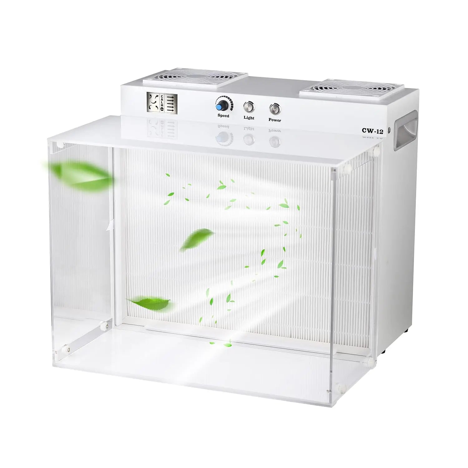 Laminar Flow Hood 17“x13” FFU Inoculation Box Fan Filter Unit for Laboratory, Clean Room, Mushroom Room Mycology Supplies