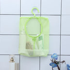 Kitchen Bathroom Hanging Storage Clothespin Mesh Bag Hanging Hook Organizer Storage Baskets Organizer