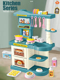 Kids Play Kitchen Accessories, Playset Toys Kitchen Foods Pans Milk Pots Breads Fork for Kid 3+ Boys and Girls
