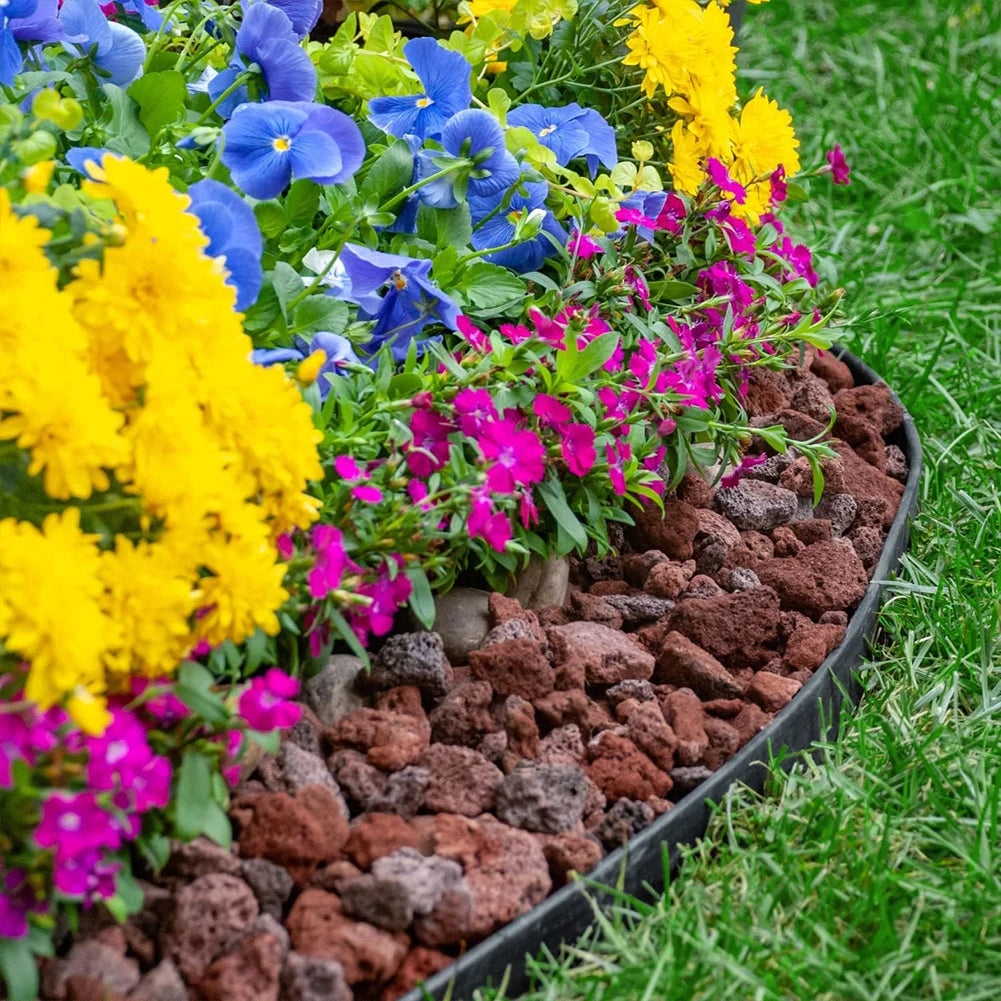 【Breeins】Landscape Edging Length No Digging Garden Edging Kit Include 15/30 Spikes, Premium Yard Edging Fence with One Spike p