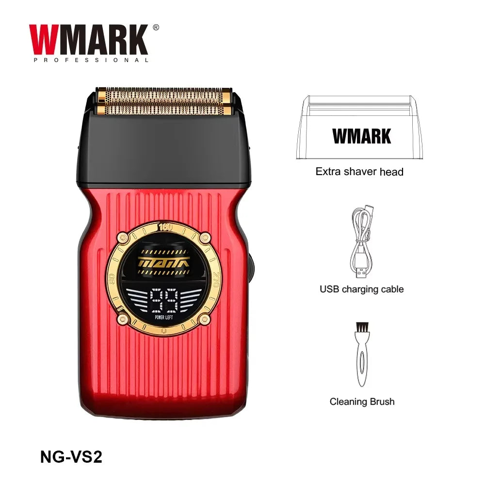 WMARK Shaver Professional Beard Trimmer 9000 RPM Electric Shaving Machine Stepless Outer Rotor BLDC Barber Shaver for Men NG-VS2