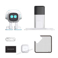 White EMO Voice Robot Smart AI Companion Interactive Talking Electron with Control ,Gift for Boys Girls Birthday Christmas 2025