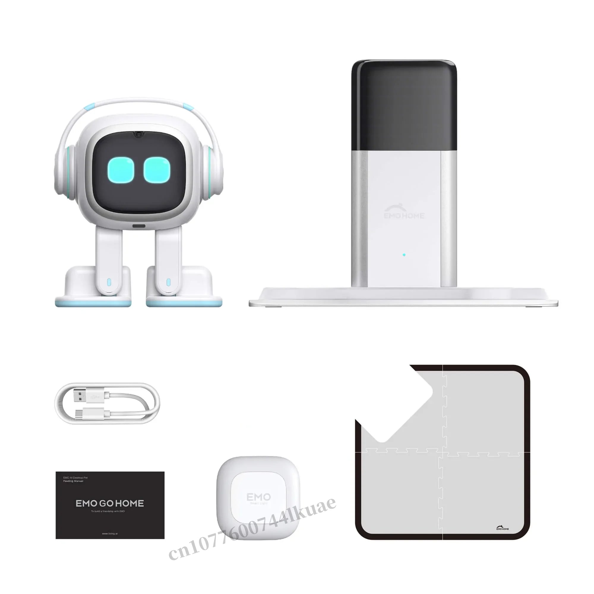 White EMO Voice Robot Smart AI Companion Interactive Talking Electron with Control ,Gift for Boys Girls Birthday Christmas 2025
