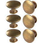 6-piece brass round antique brass kitchen cabinet knob cabinet door handle drawer handle dresser knob with screws door hardware
