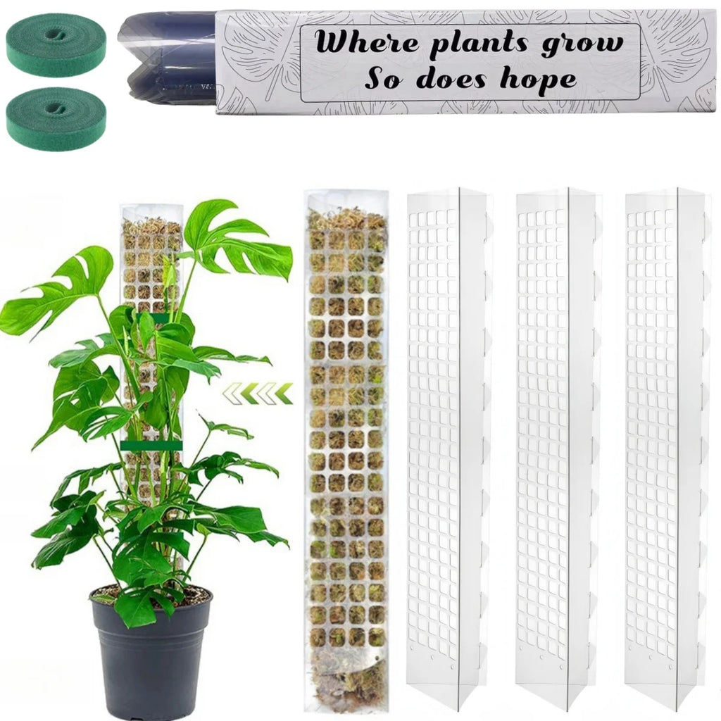 Moss Pole Plastic Plant Stand Indoor Climbing Plants Guardian Tutors Pot Moss Stick For Plants Growth Garden Support Accessories