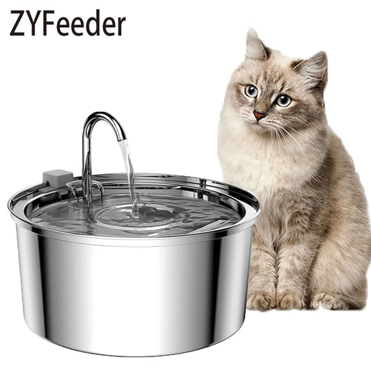 Stainless Steel USB Pet Water Fountain | AlluCanFind