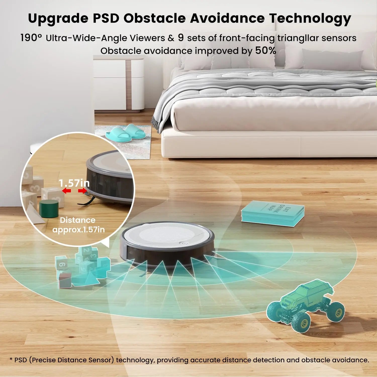 Lefant M310 Robot Vacuum Cleaner 4500PA Powerful Suction 180 Minutes,App/Alexa Control Ideal for Pet Hair and Hard Floors