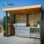 Outdoor Kitchen Stainless Steel BBQ Grill Island Patio Modular Cooking Station Gas Charcoal Countertop Unit