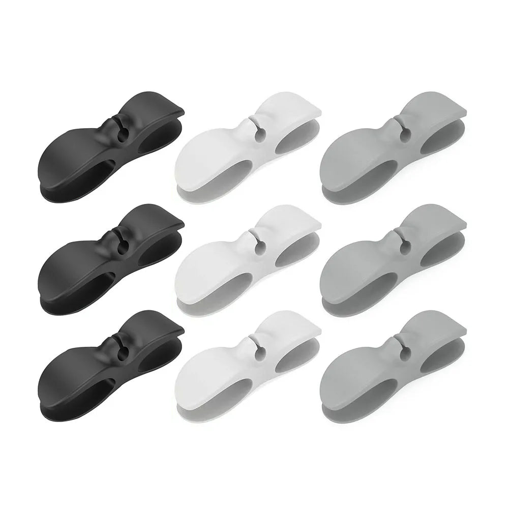 4/9pcs Cable Clips Self-adhesive Rubber Cord Management Clip Practical Electrical Appliances Wire Clamps  for Living Room