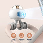 Mini Stroller Fan, Automatic Oscillating Fan, 1200mAh Battery Powered