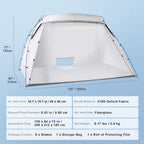 SucceBuy Portable Paint Booth Shelter 7.5x5.2x5.2/10x7x6ft Foldable Spray Painting Tent for Furniture Craft Project DIY Tool