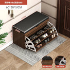 Shoe Change Stool at the Entrance to the Door, Household Seated Shoe Cabinet Seat, Integrated Shoe Rack, Soft