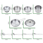 Play Pots and Pans Toys for Kids - Kitchen Playset Pretend Cookware Mini Stainless Steel Cooking Utensils Development Toys