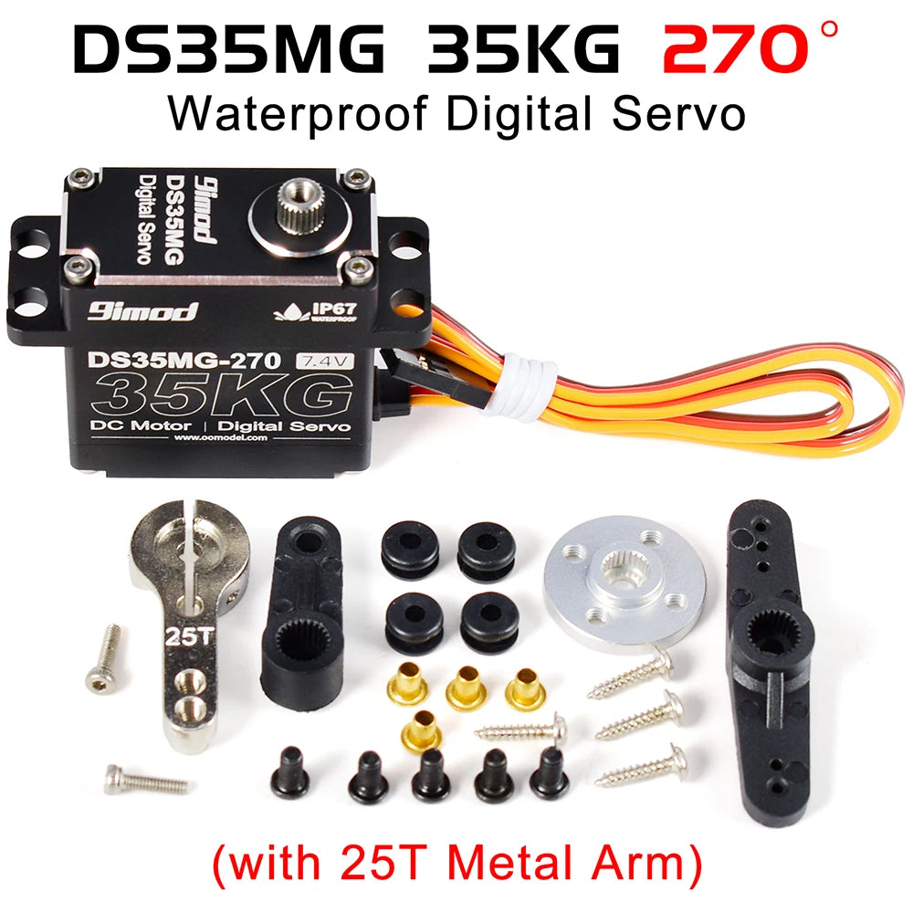 9imod DS35MG 35kg Waterpoof Servo Full Metal for 1:8 1:10 RC Crawler SCX10 TRX4 D90