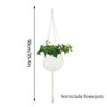 Gardening Green Plant Hanging Basket Cotton Rope Hanger Flower Pot  Handmade Macrame Pot Pocket Wall Boho Courtyard  Home Decor