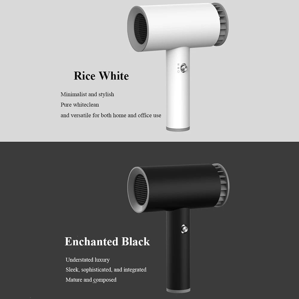 Portable Wireless Hair Dryer Rechargeable for Travel  Outdoor Use with Hot & Cold Air 2600mAh Lithium Battery and Strong Airflow