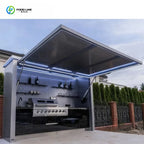 Customized Stainless Steel Modular BBQ Kitchen Cabinet Modern Style Fireproof Eco Friendly Villa Outdoor Cooking Furniture
