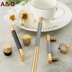 Handles Drawer Cabinet Furniture Kitchen Handles for Cabinet Knob Door Drawer Furniture Kitchen Knob Light Luxury Golden Grey